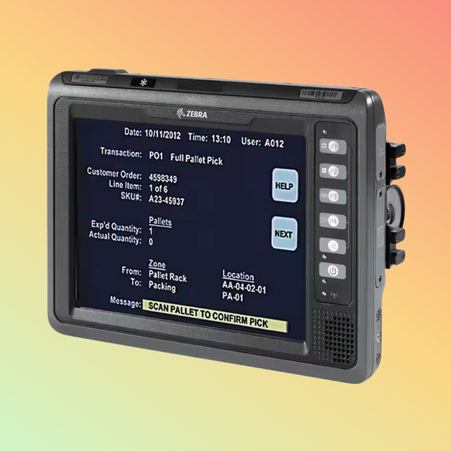 Zebra VC70N0 -10.4'' ULTRA-RUGGED VEHICLE-MOUNT MOBILE COMPUTER