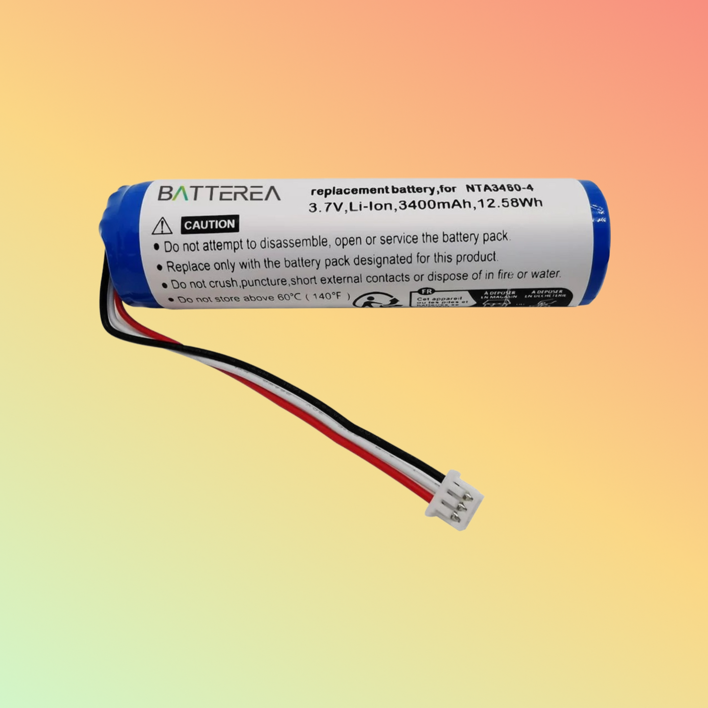 BATTEREA 3.7V 3400mAh battery replacement for Philips Avent SDC630 replaces NTA3460-4 Li-ion