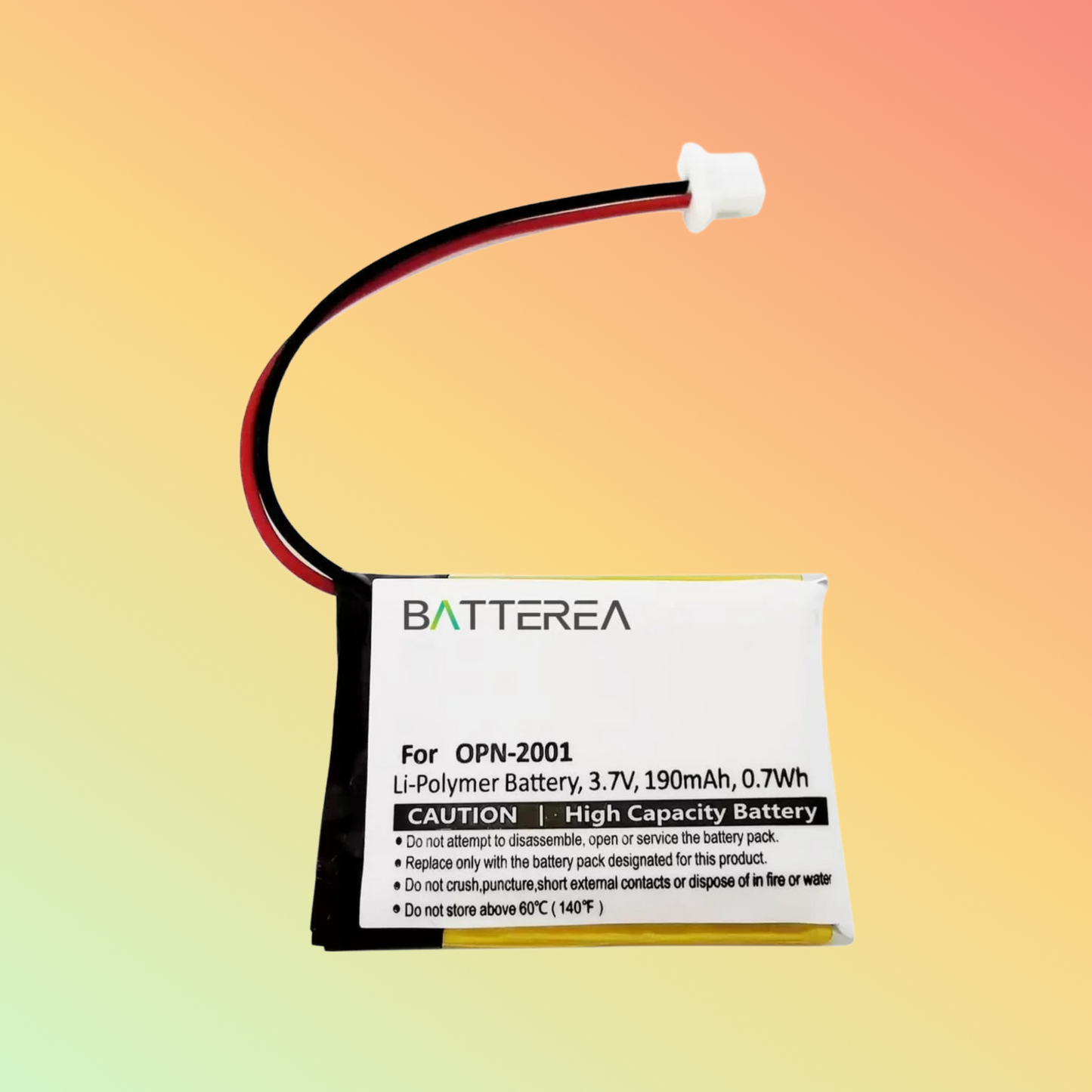 BATTEREA Battery Replacement for Opticon OPN-2001 replaces OPN-2001 Li-Polymer 190mAh 3.7V