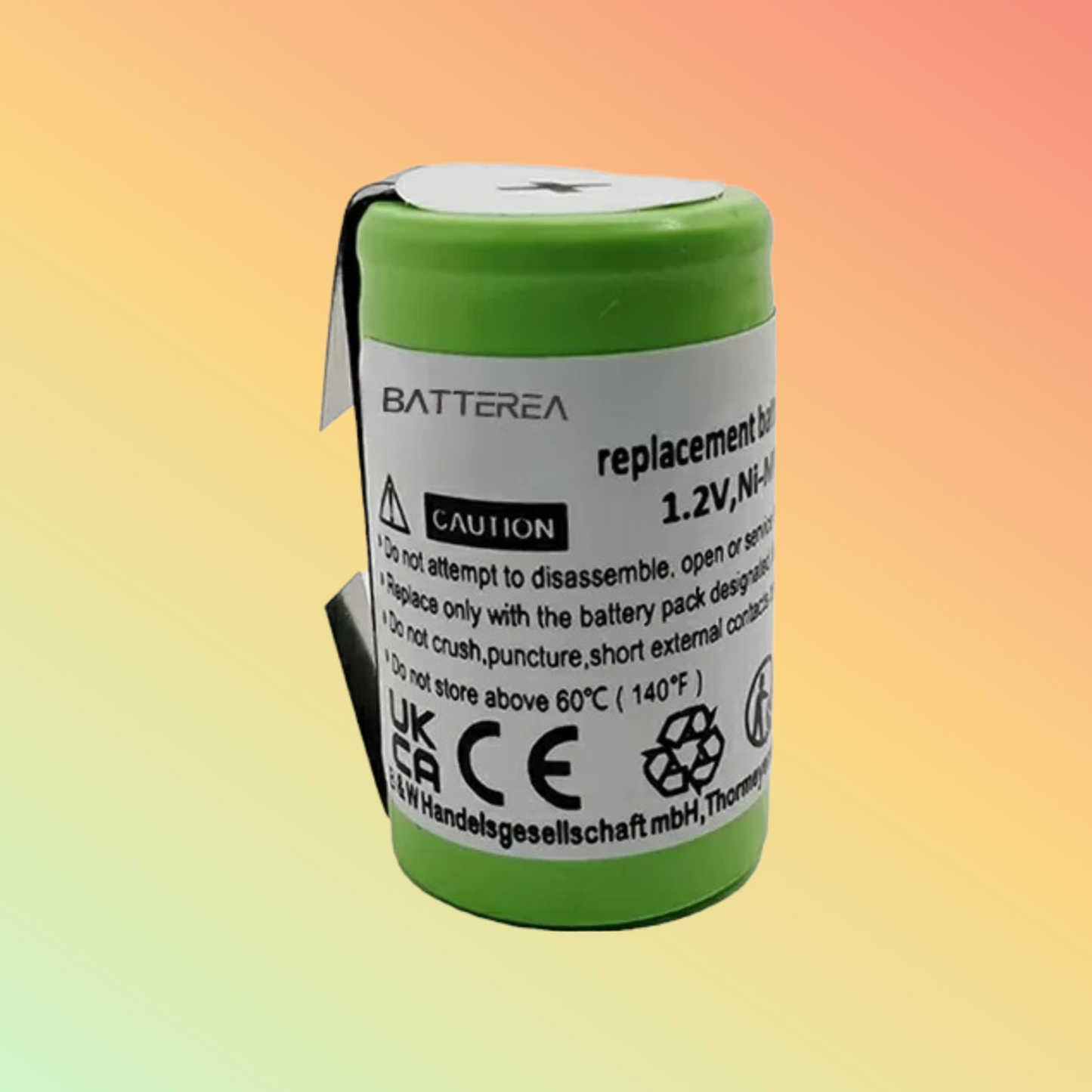 BATTEREA replacement battery for BRAUN 2500, 2501, 2505, 2515, 3000, 3510, 3512, 3525, replaces 7BF21C, ULT-5, ULT-7, ULT-9, Ni-MH, 1.2V, 1100mAh