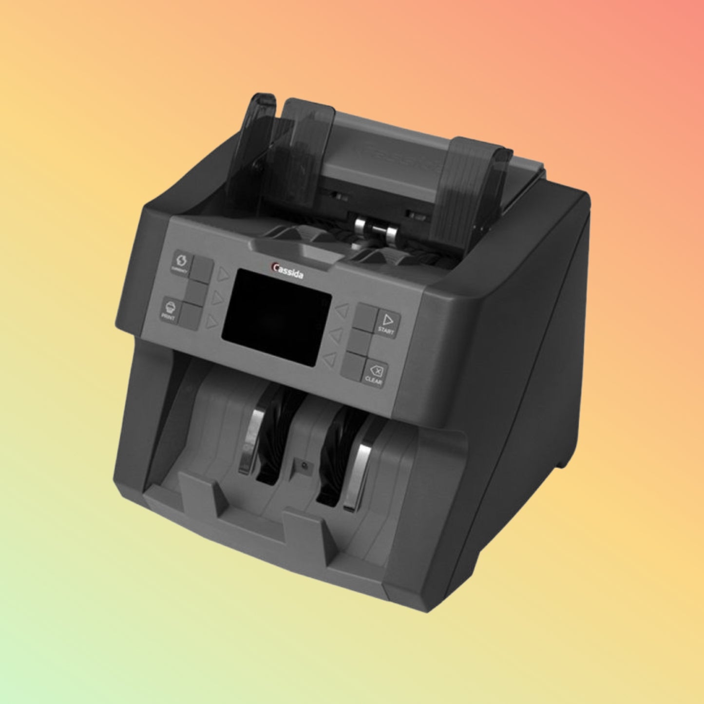 Side view of Cassida Xpecto 10 with LCD interface displaying results.