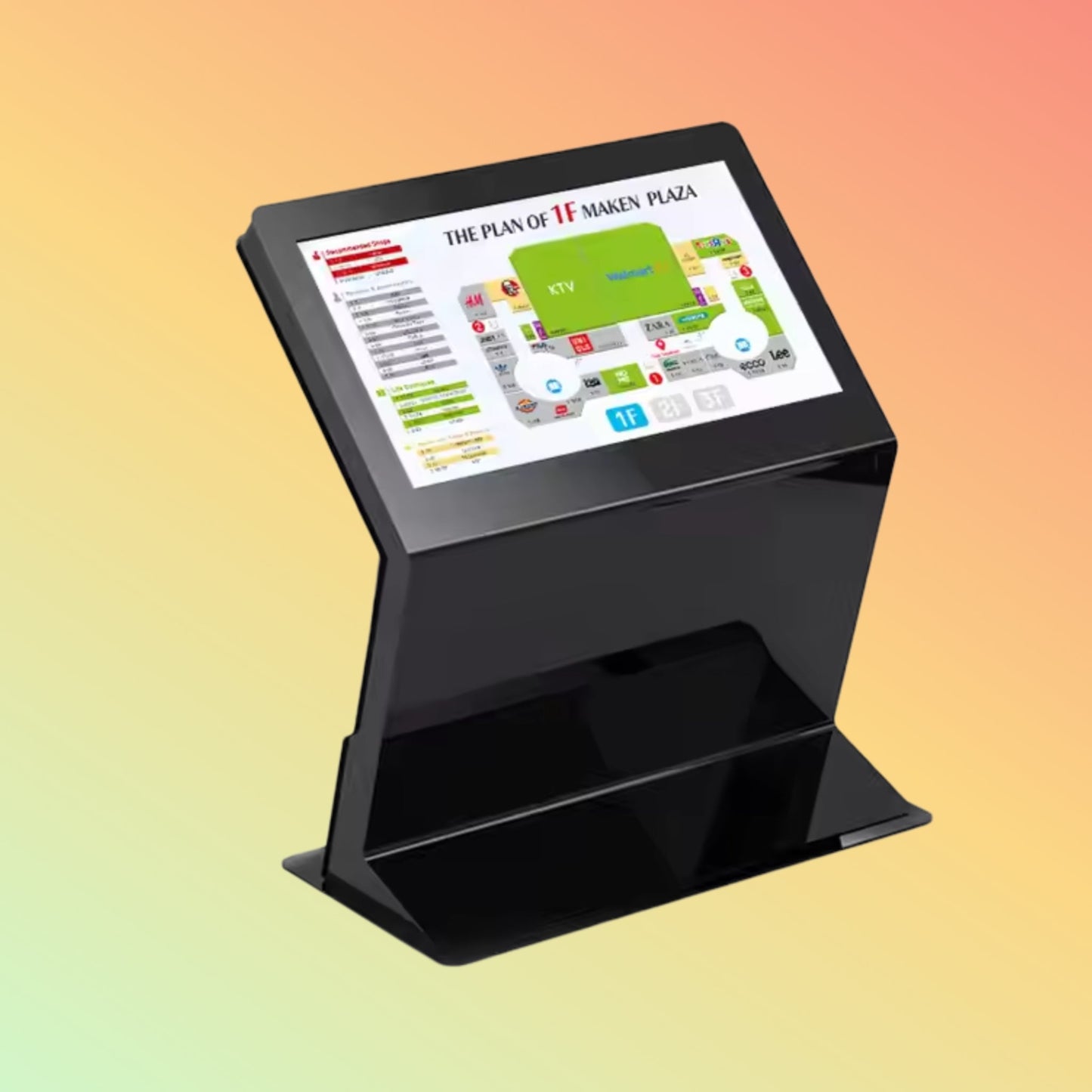 MAKEN 43'' Touch Screen Exhibition Display Kiosk Interactive Media Player Screen Advertising Equipment