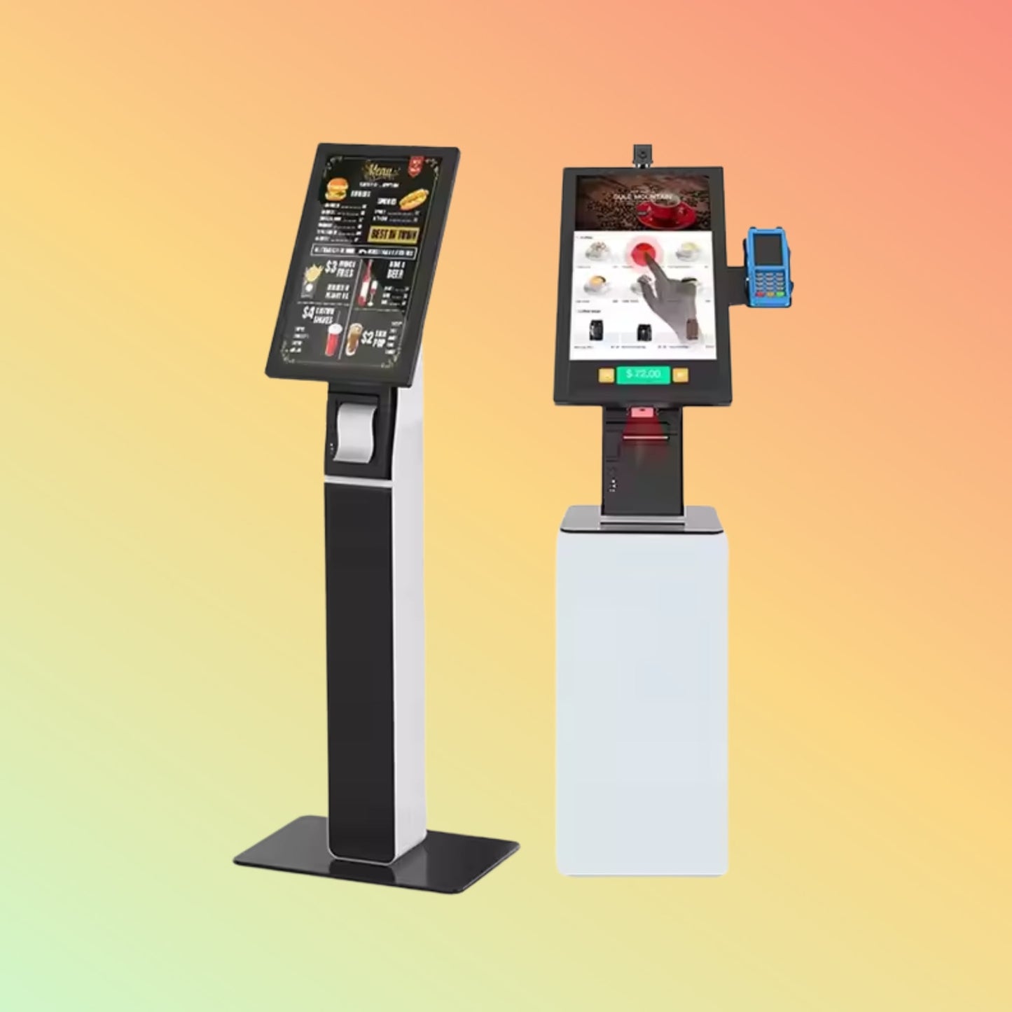 MAKEN 21.5 Inch Advertising Display Screen Touch Screen Order POS Payment Kiosk Self Service Checkout Kiosk