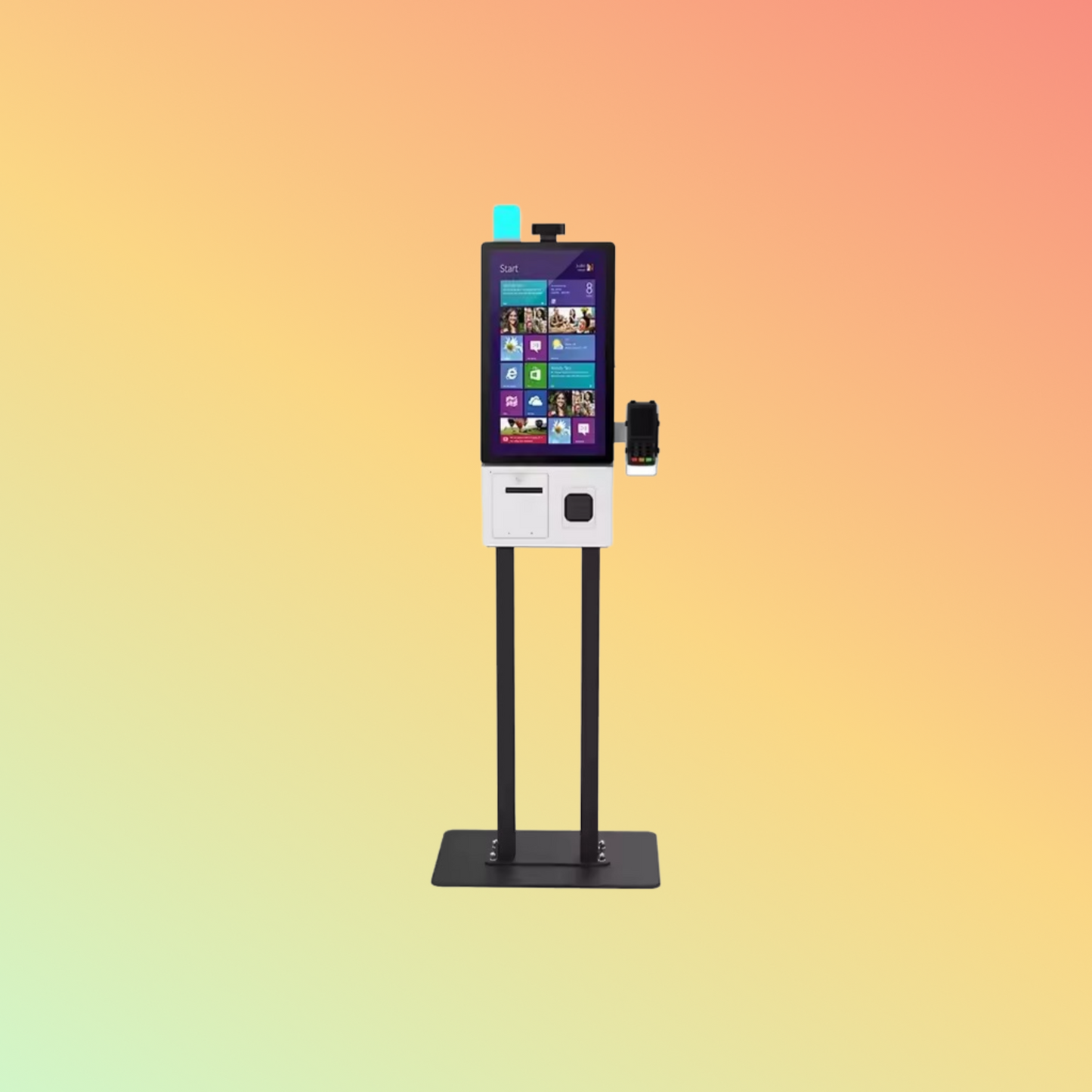 MAKEN 24 inch floor standing fast food payment machine touch screen interactive restaurants self ordering kiosk