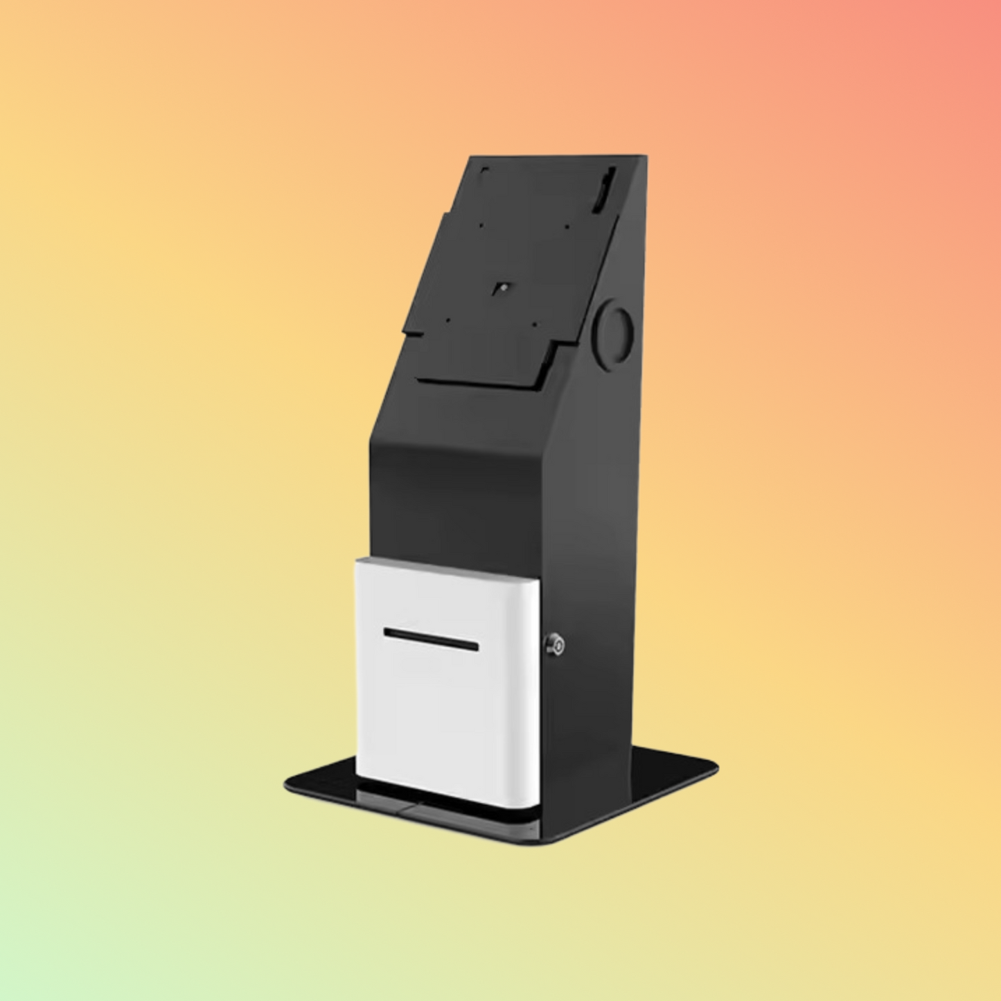 MAKEN Desktop Metal Self Kiosk Display Machine Order Kiosk Stand With Built-In Receipt Printer