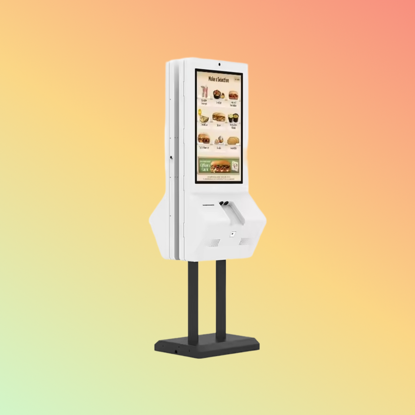 MAKEN Coffee Shop 32 Inch Interactive Automatic Touch Screen Menu 2024 Self Ordering Kiosk