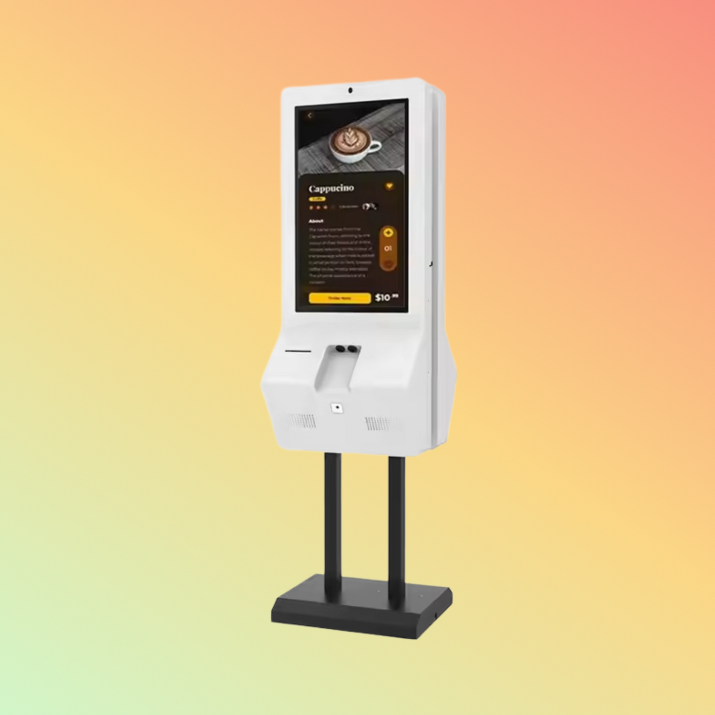 MAKEN Coffee Shop 32 Inch Interactive Automatic Touch Screen Menu 2024 Self Ordering Kiosk