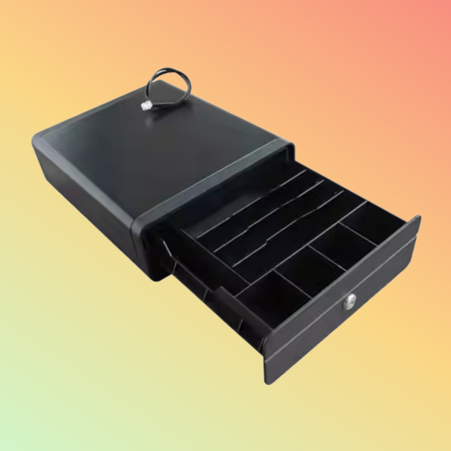 MAKEN CX-240 Mini Cash Drawer Safe Pos 4 Bills 4 Coins Rj11 Cash Drawer With Plastic Cash Tray