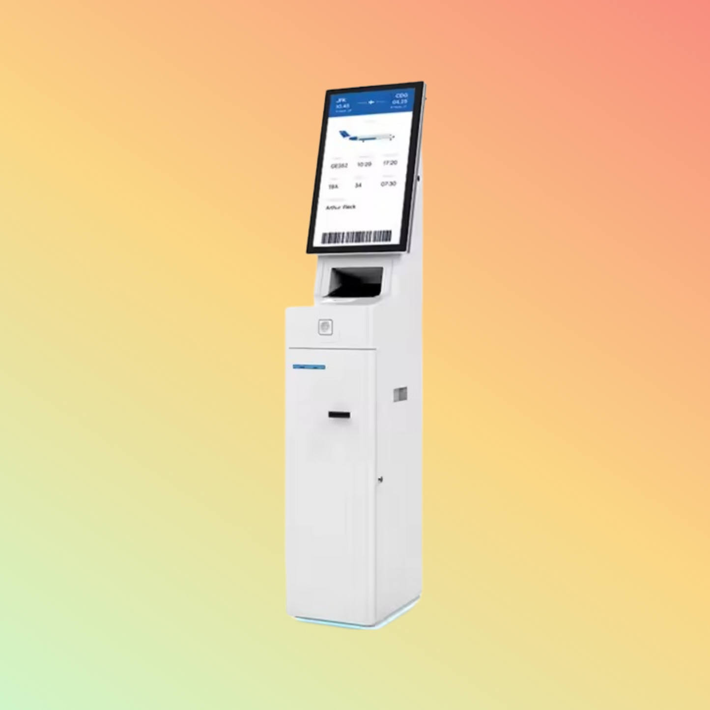 MAKEN Airport Interactive Passenger Self-Check-In Kiosk for Boarding Pass and Passport Reading