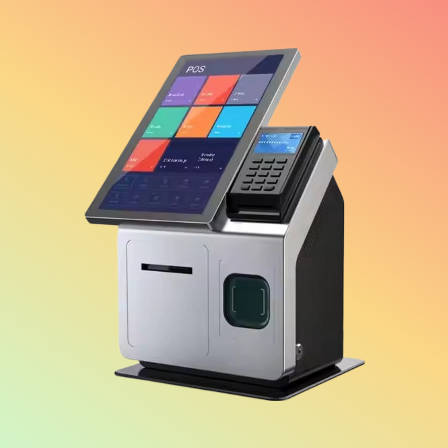 MAKEN Cash Register Wins OS Supermarket Machine All In One Touch Screen 15.6 Inch Compact POS System Payment Terminal