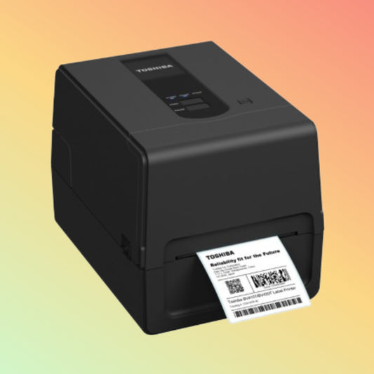 Toshiba BV420D Label Printer - High-speed direct thermal barcode printing.