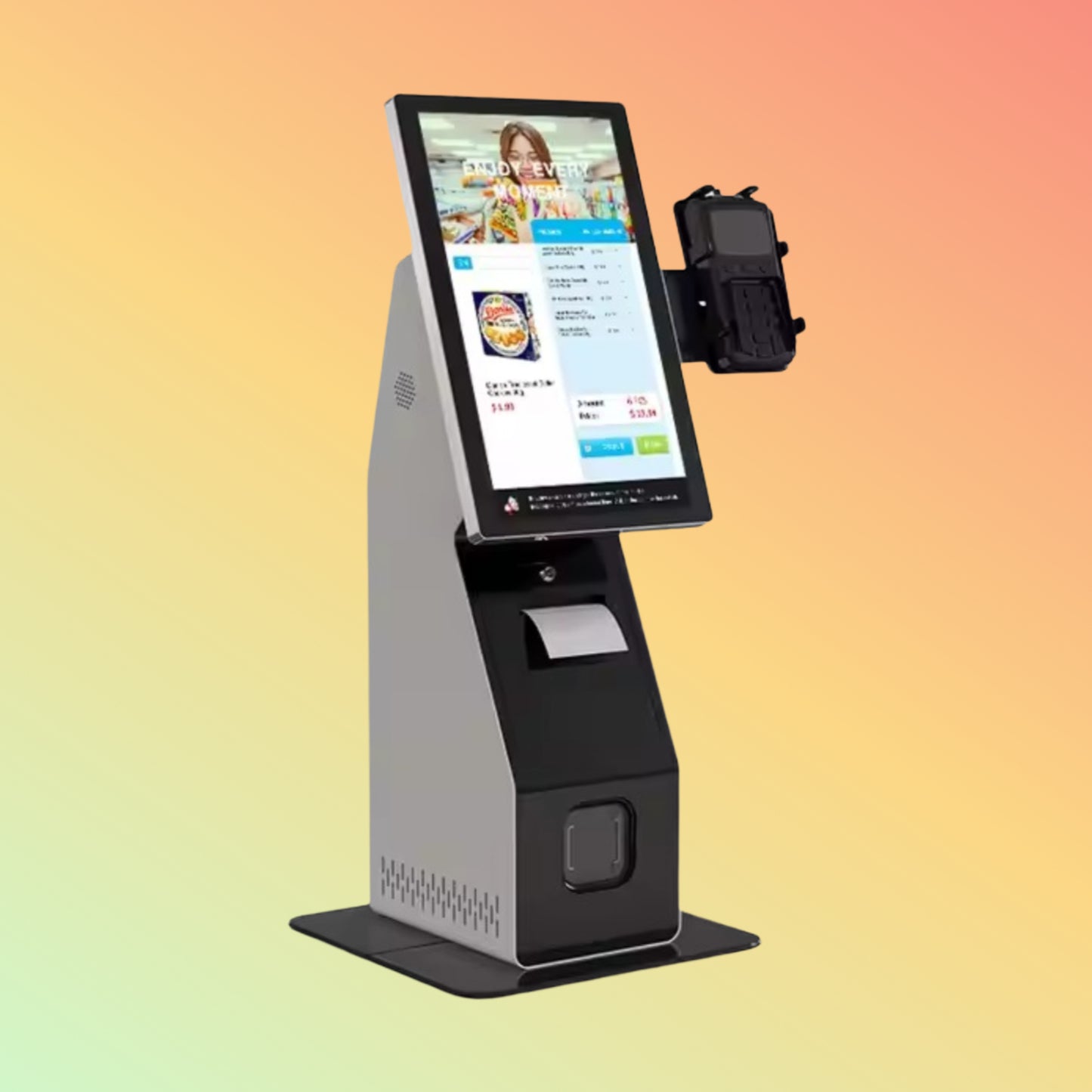 MAKEN Touchscreen Self-Checkout Kiosk with Android POS system