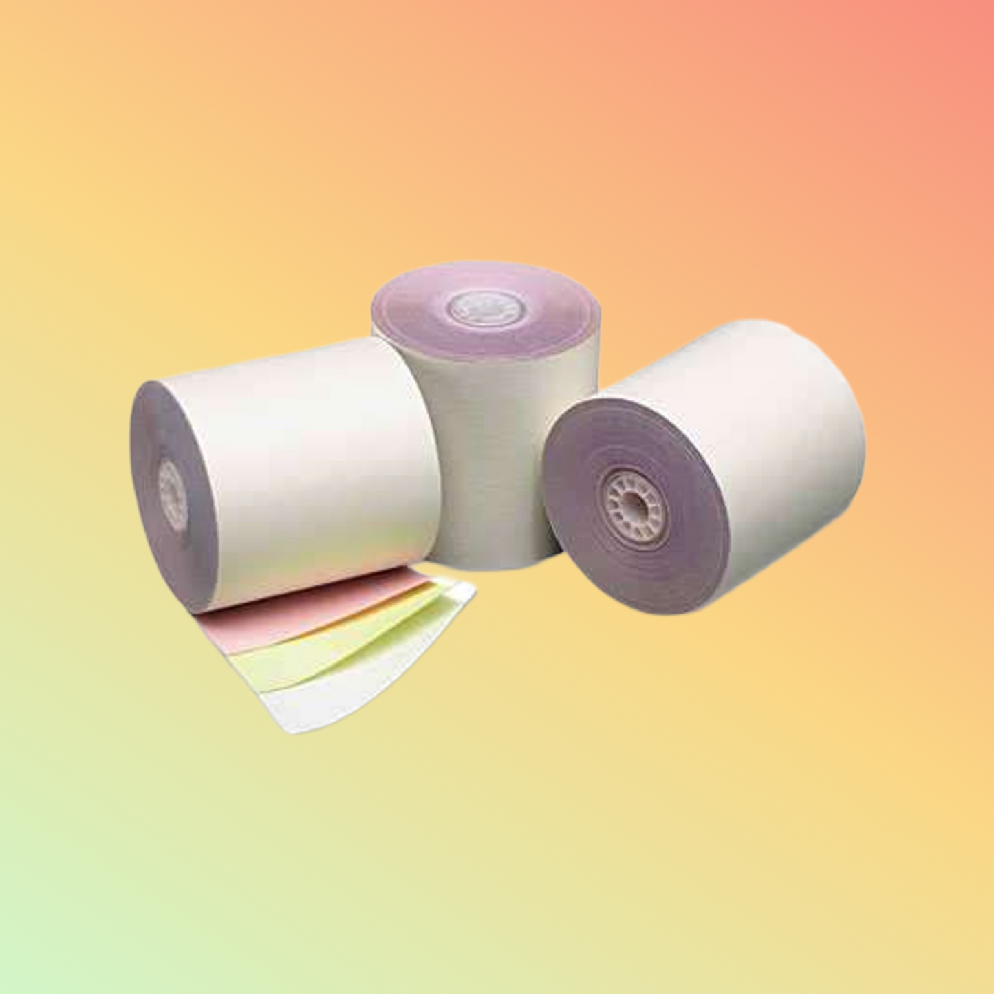 Thermal Deport 3" x 70' Carbonless Paper Rolls (3 Ply)