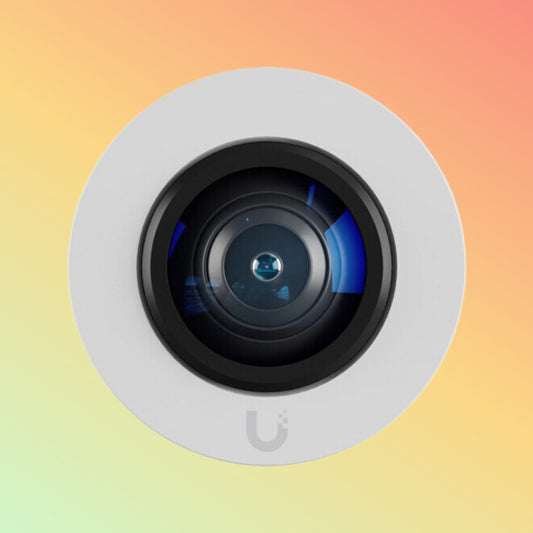 UniFi AI Theta Pro Lens Attached to Camera: Showcasing seamless integration with UniFi AI Theta Pro Camera.