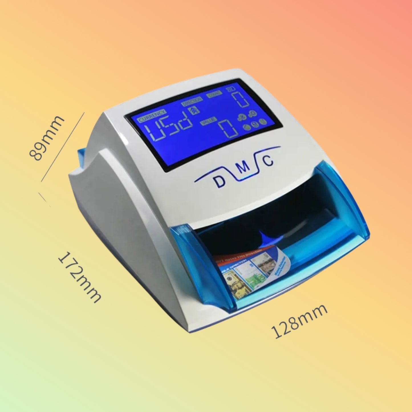 "Multi-Currency Bill Counter with UV, MG, and IR Detection"