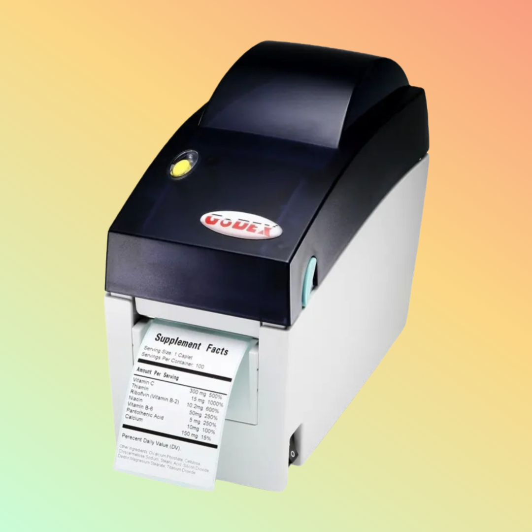 Godex DT2x DT2 Thermal Printer Front View with USB and RS-232 Ports
