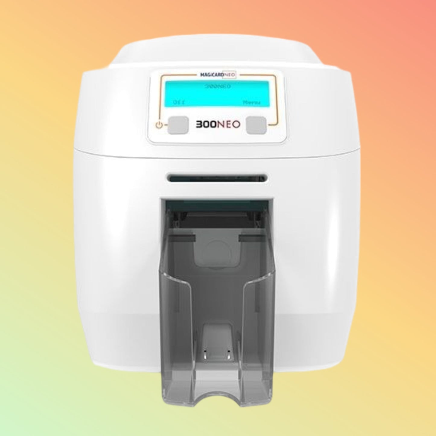 alt="Magicard 300NEO dual-side ID card printer in operation"