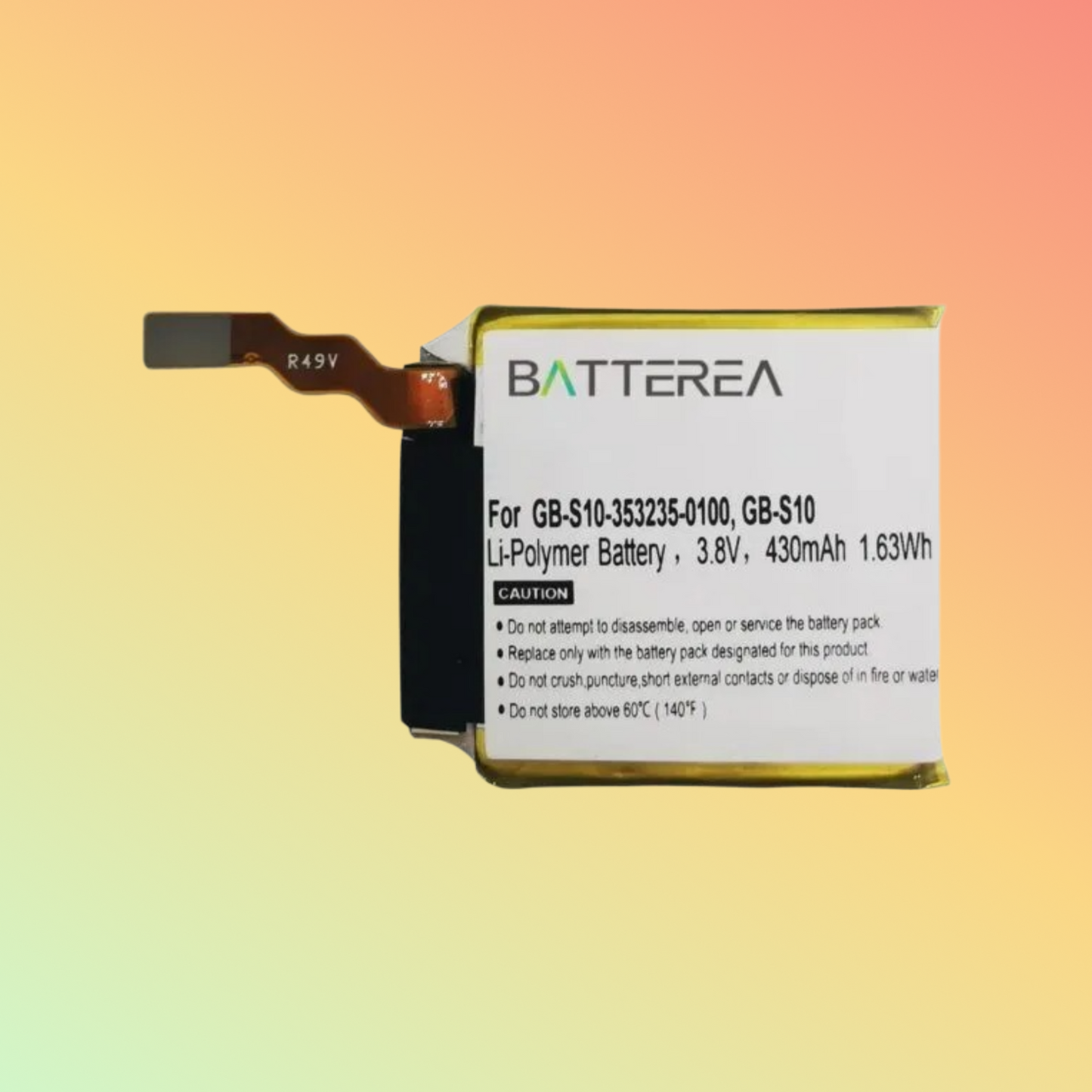 Batterea 3.8V 430mAh battery replacement for Sony Smartwatch 3 SWR50 replaces GB-S10-353235-0100 GB-S10 Li-Polymer