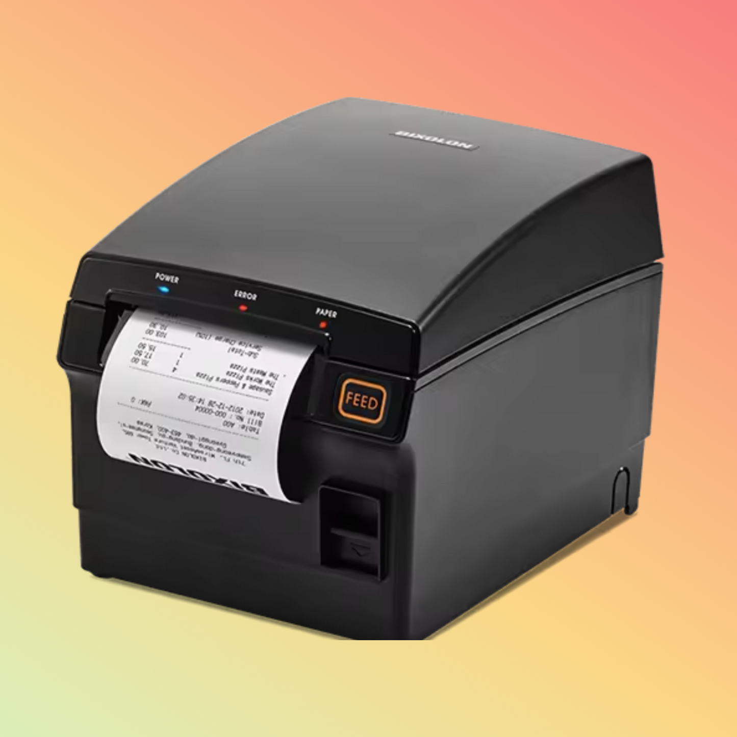 BIXOLON SRP-F310II waterproof POS printer with USB+Ethernet interface, showing compact design.