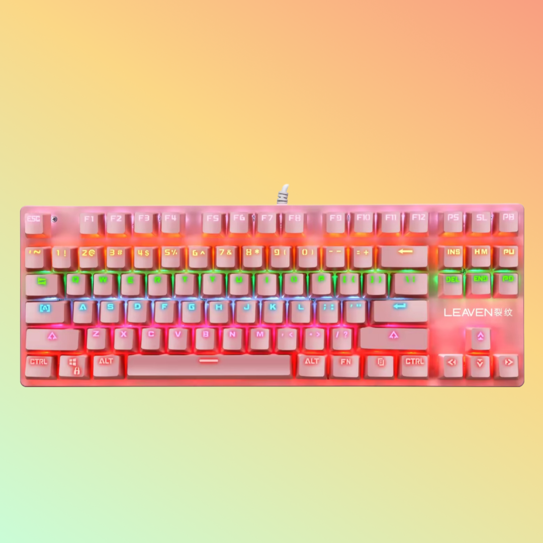 K550 Keyboard in Gaming Setup – Pink Version
