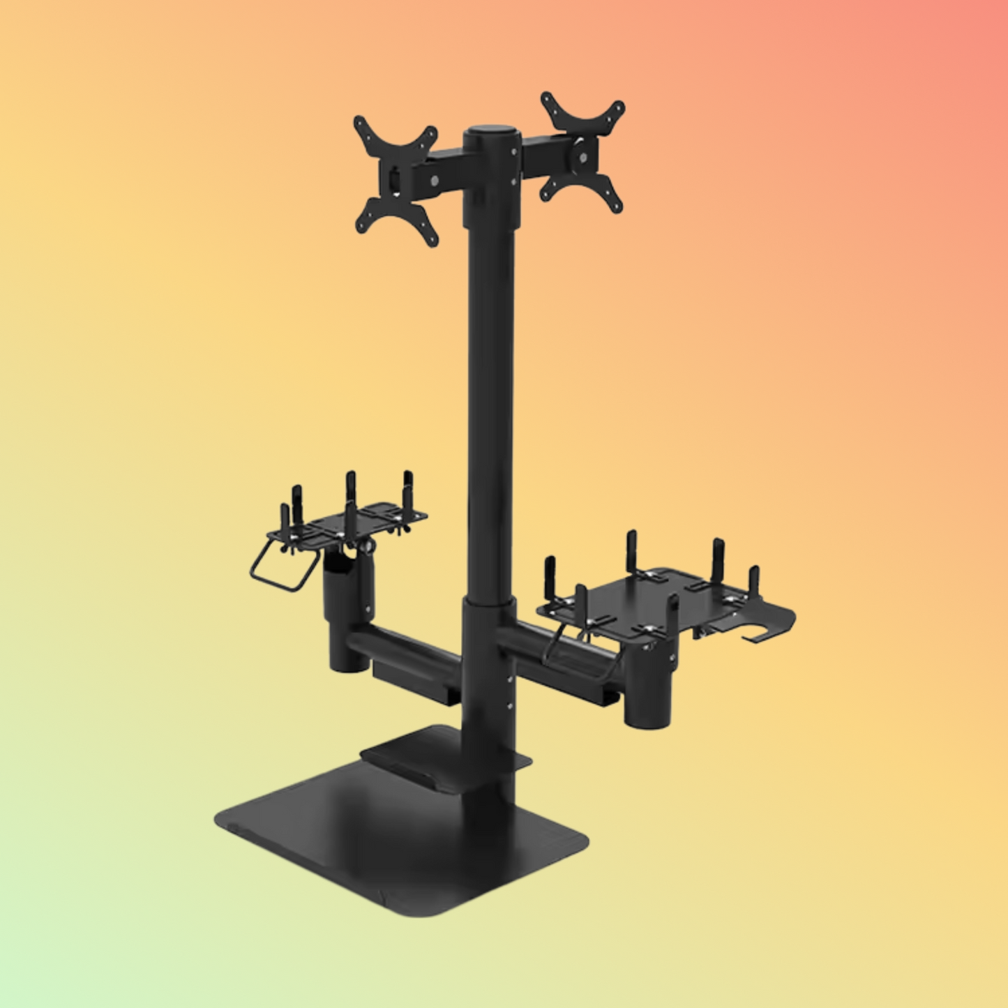 MAKEN Metal Stand Rotating Pole POS Mounting Stand For Monitors/Card Reader/Scanner Holder