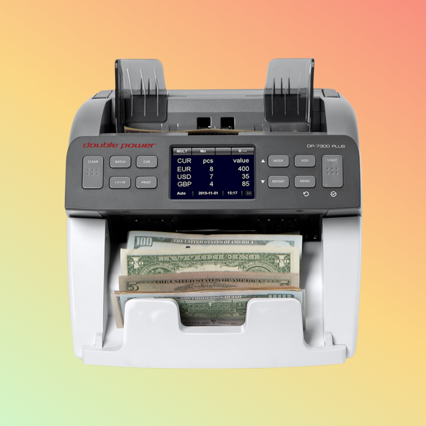 Multi-currency Banknote Value counter DP-7320