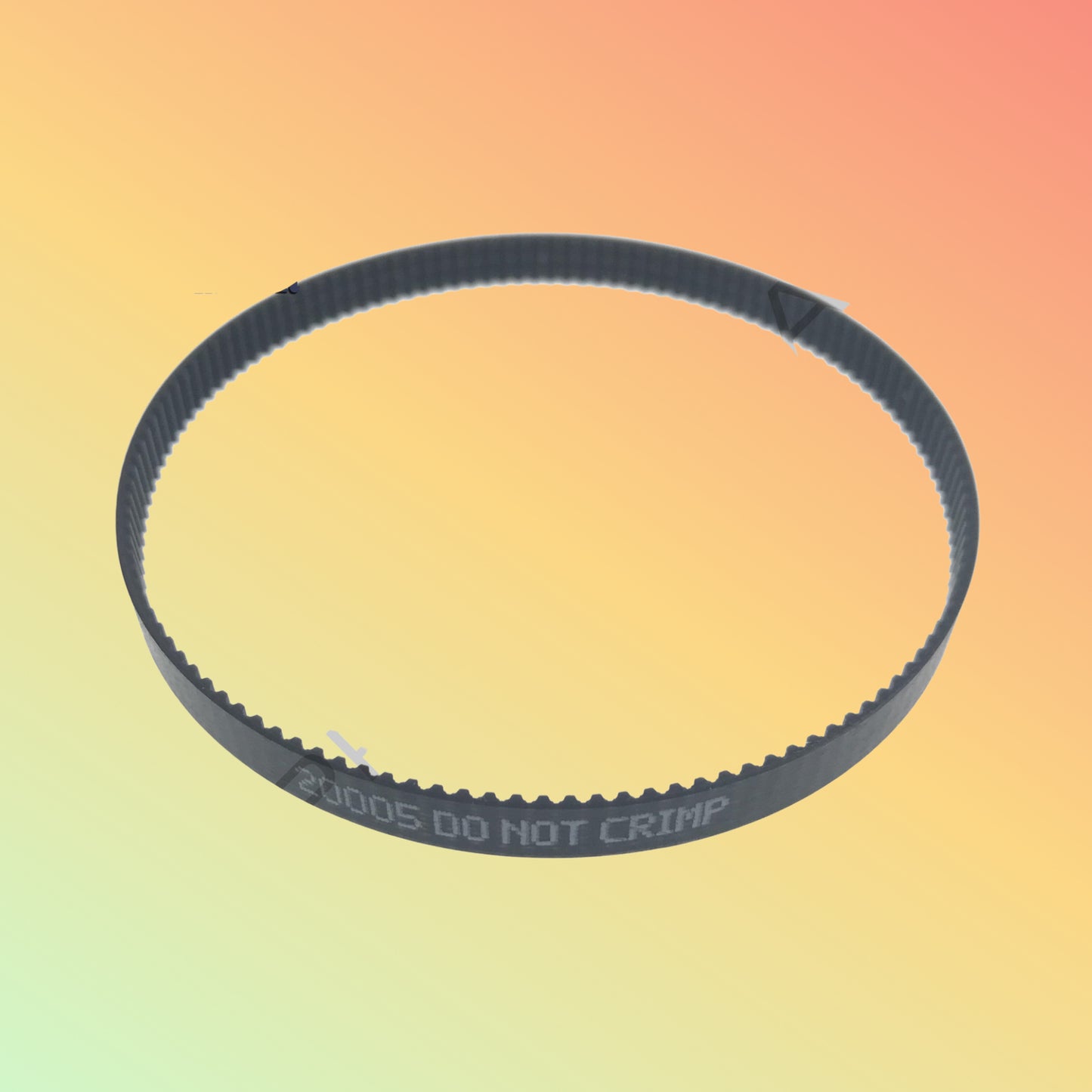 "77397M Main Drive Belt for Zebra ZM400, ZM600, ZT410 Printers, 300/600 dpi, front view."