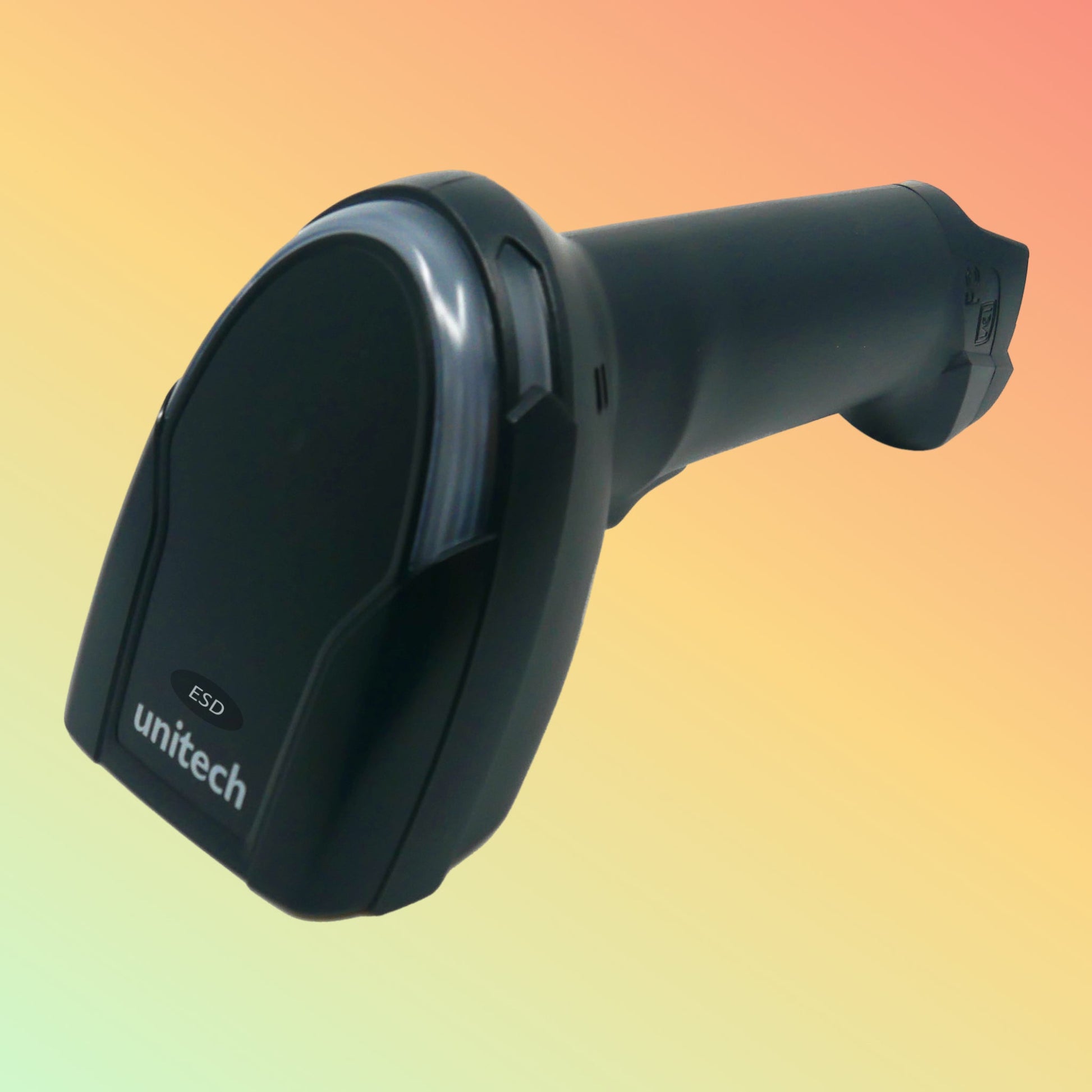 alt="Unitech MS851B Bluetooth laser scanner with electrostatic discharge protection"