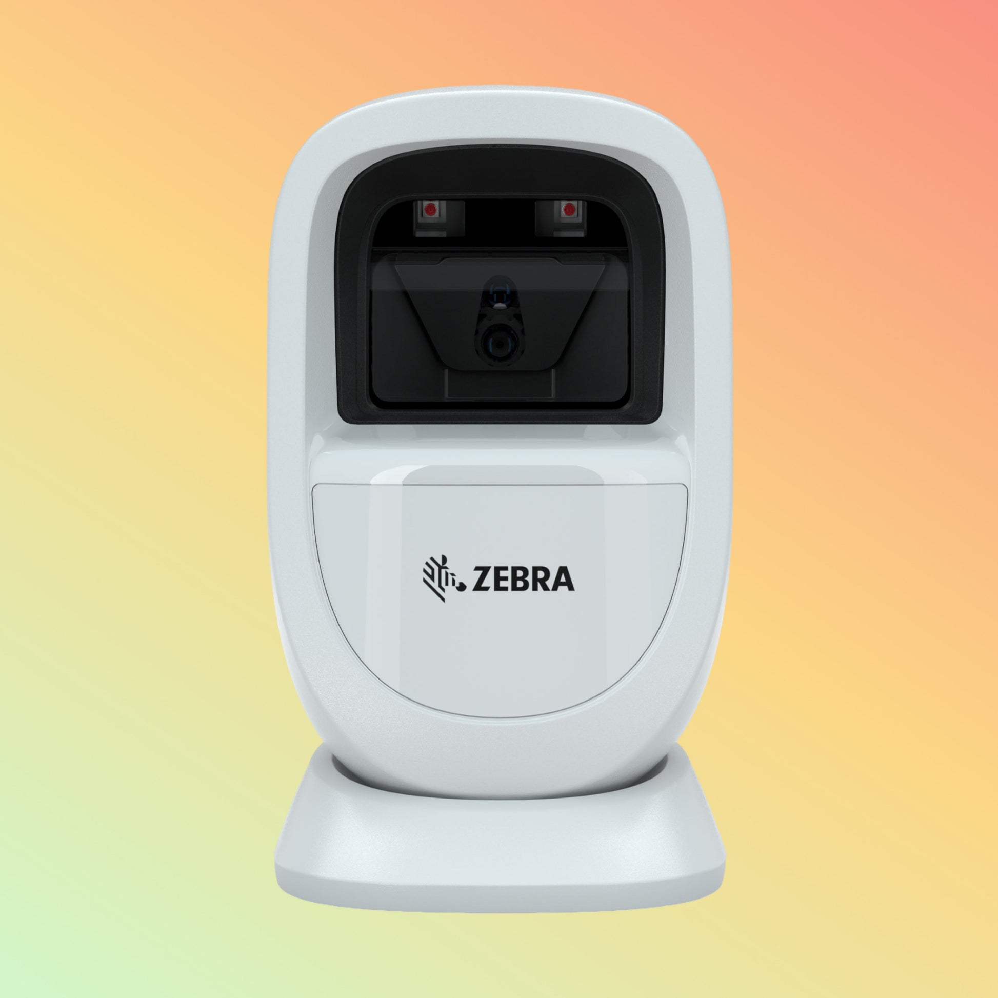 alt="Zebra DS9300 Series Compact 1D Barcode Scanner on Desk"