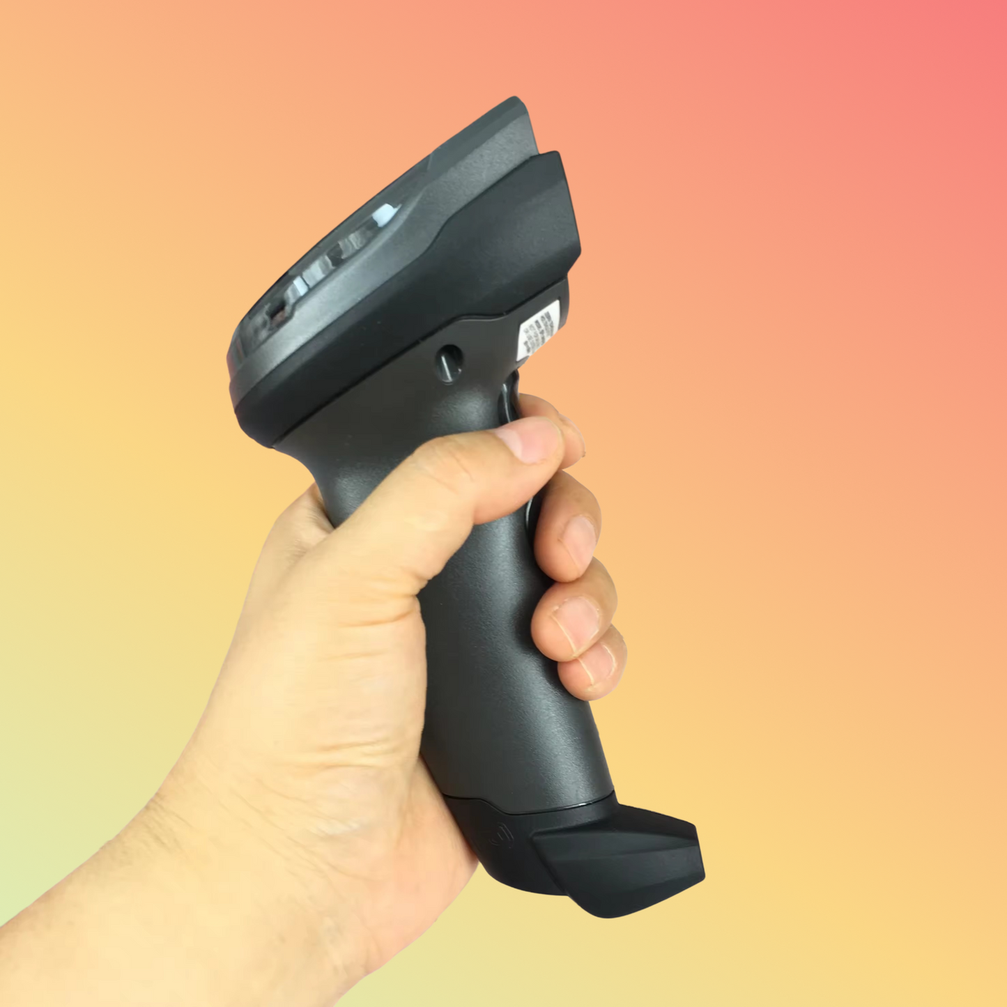 "Zebra DS8108 barcode scanner demonstrating robust, durable design"
