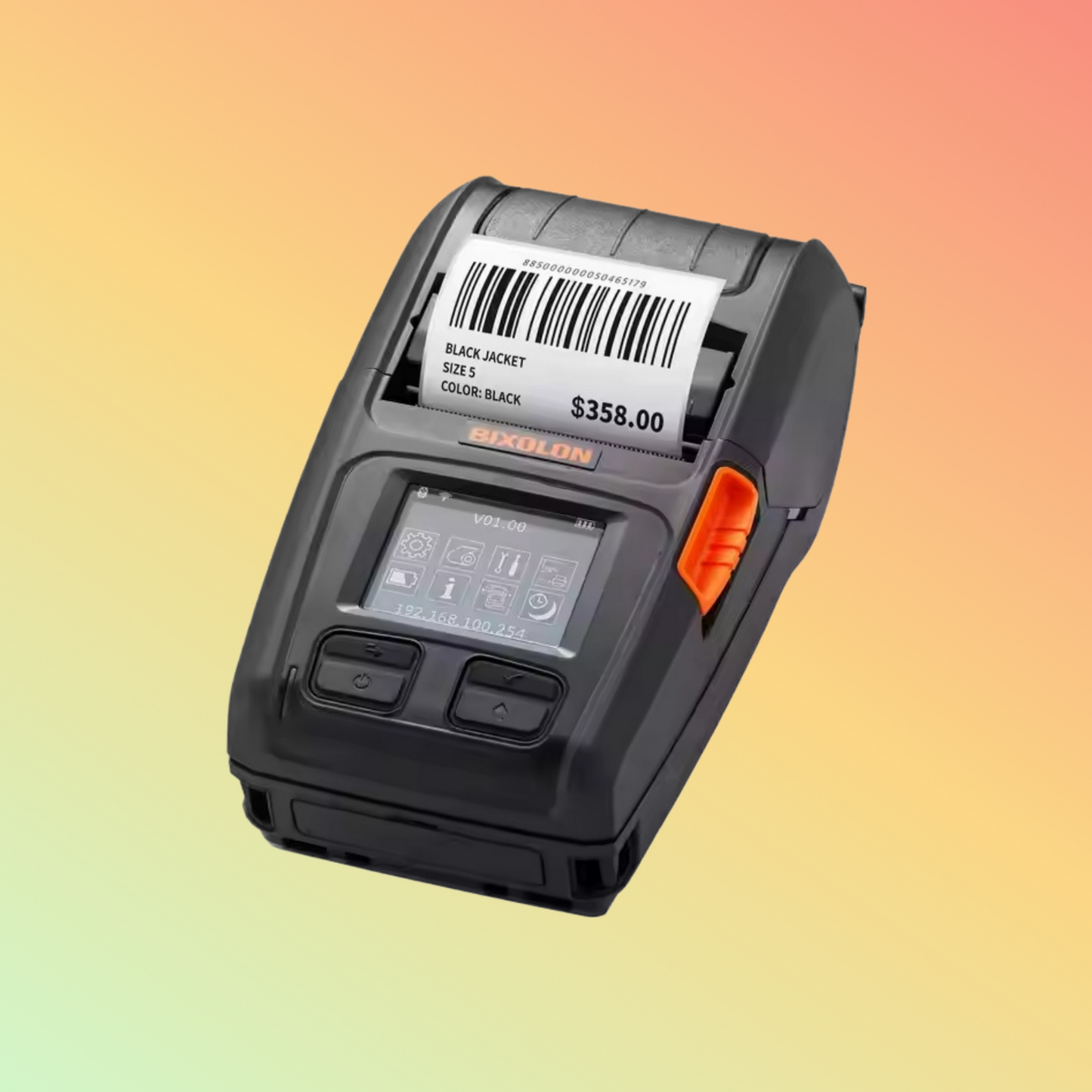 Bixolon XM7-20 Premium Mobile Label Printer 2-Inch Bluetooth Wireless Retail Hospitality Healthcare Mobile Work Manufacturing