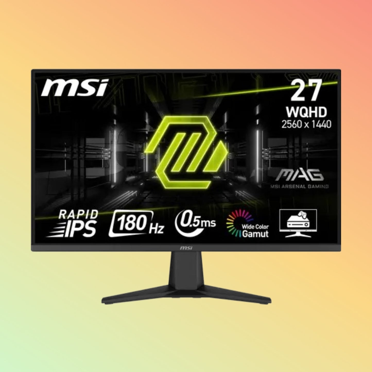 MSI MAG 275QF Gaming Monitor - 27" QHD (2560 x 1440), IPS, Tilt ,HDMI, DP, 300 nits, 180 Hz