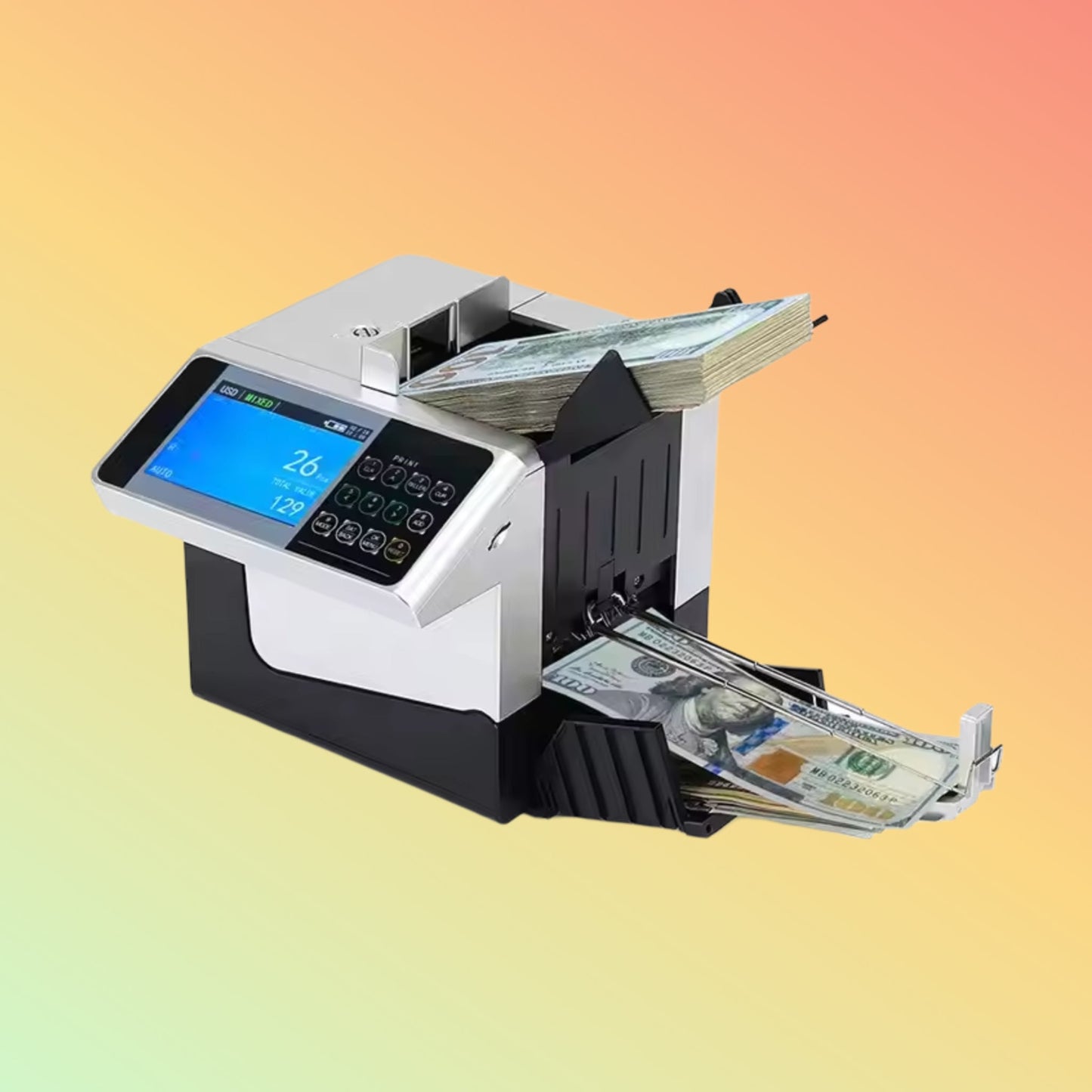 Foldable Portable Money Counter Machine Currency Cash Banknote Bill Detector USD EUR GBP THB Value Money Counting