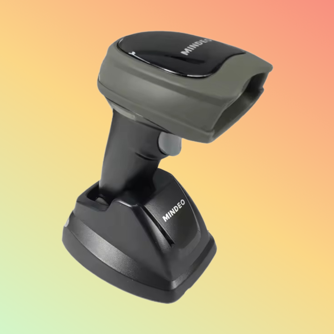 Mindeo CS2190 Laser Scanner in action, scanning barcode
