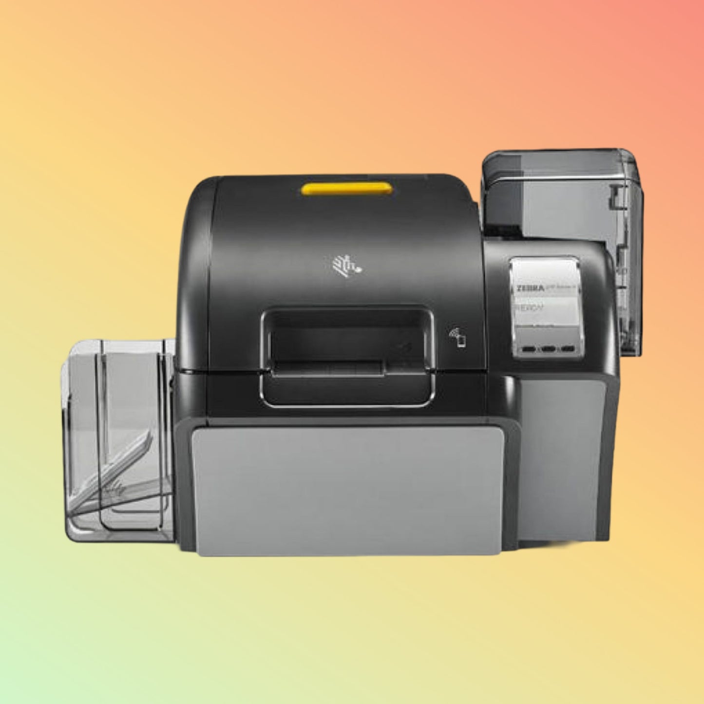 alt="Compact Zebra ZXP 9 Series Card Printer with High-Speed Output"