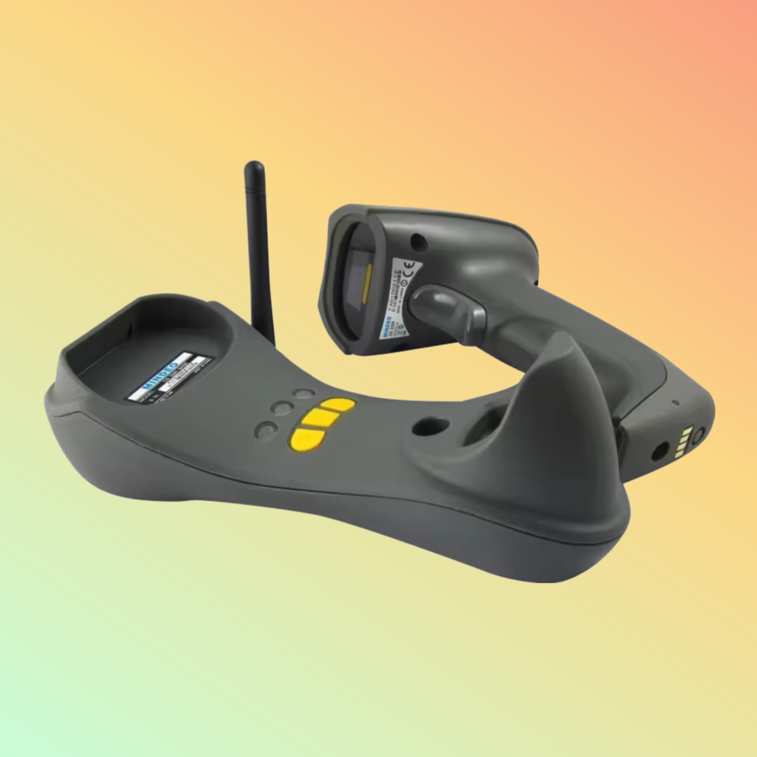 Close-up of Mindeo CS-3290 Laser Barcode Scanner
