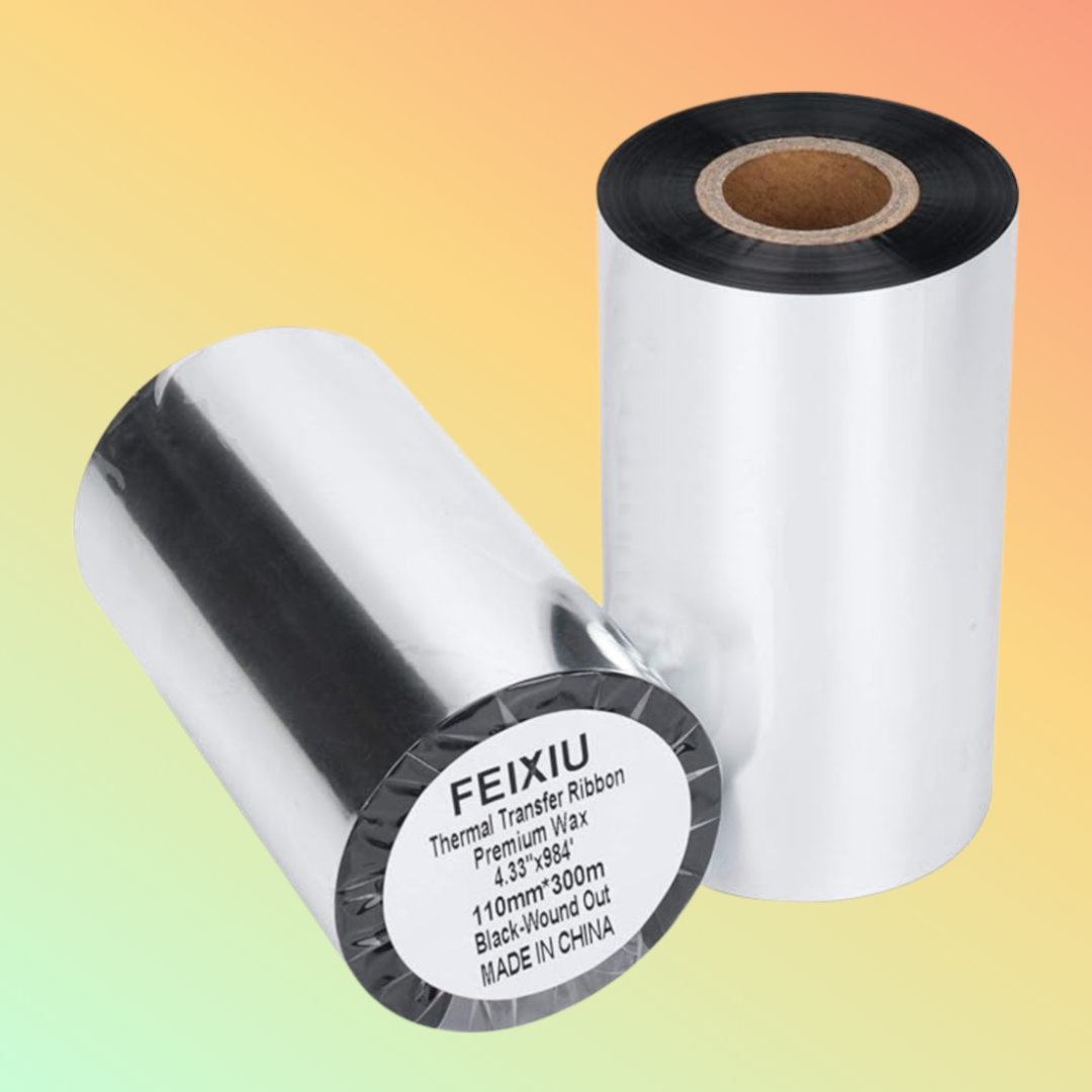 Wax Ribbon Roll, Durable and Smudge-Free Print Quality
