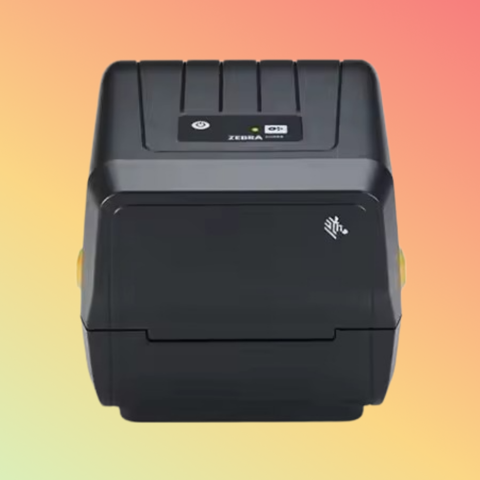 ZD888 printer front view with media loaded.