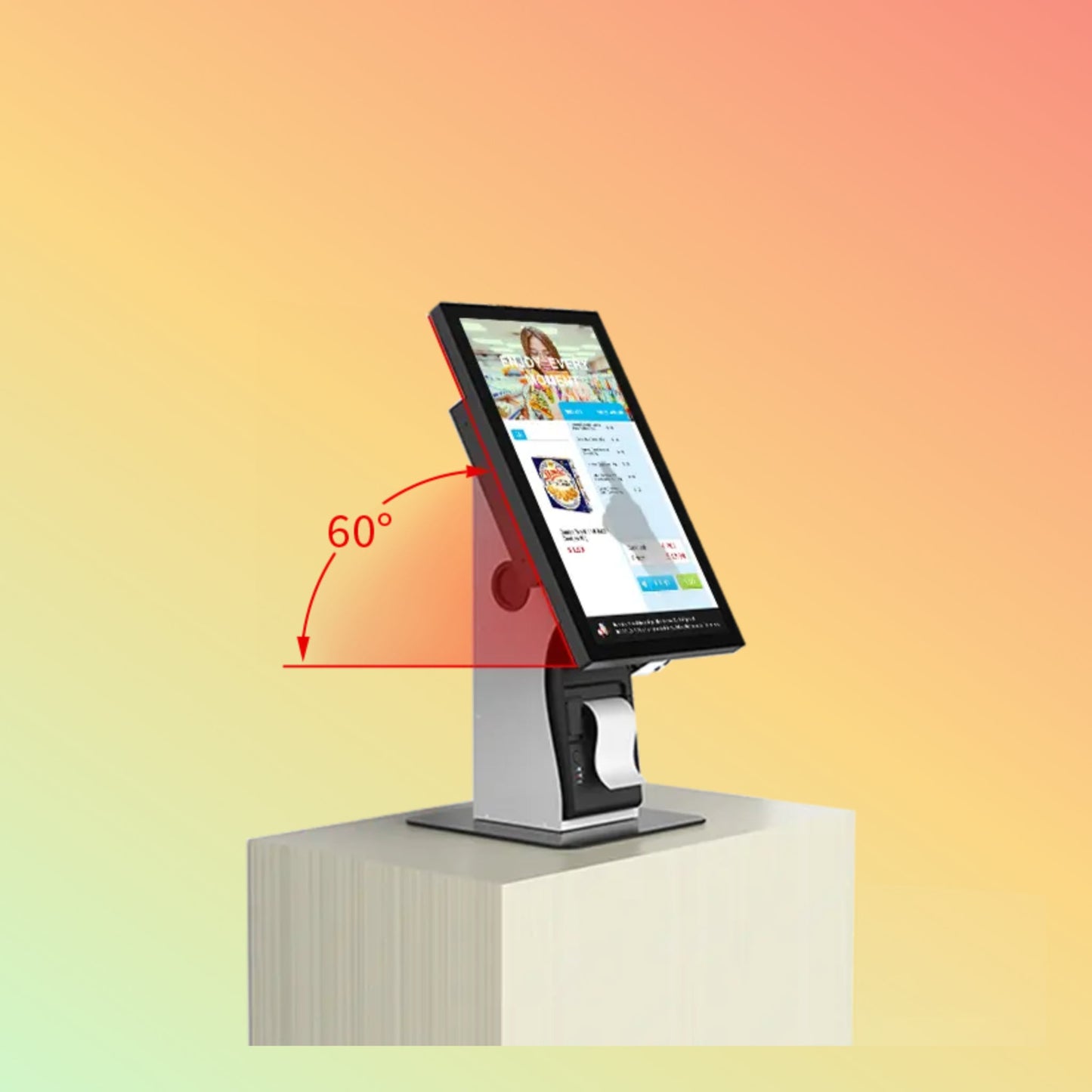 MAKEN Floor Standing/Countertop Vesa Mount Security Tablet Display Holder Kiosk Floor Stand