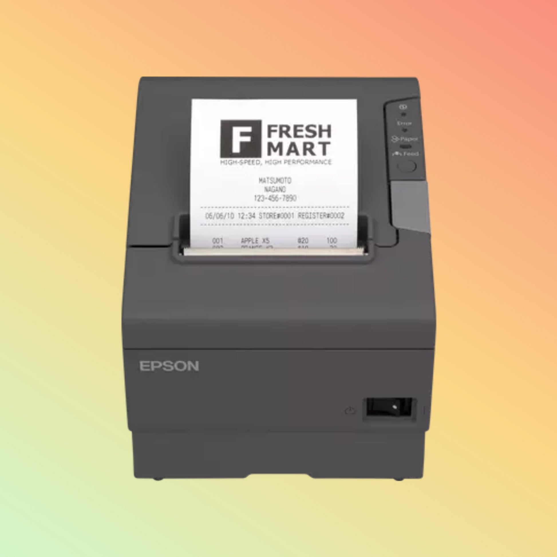 "Epson TM-T88V printer with Ethernet connectivity"