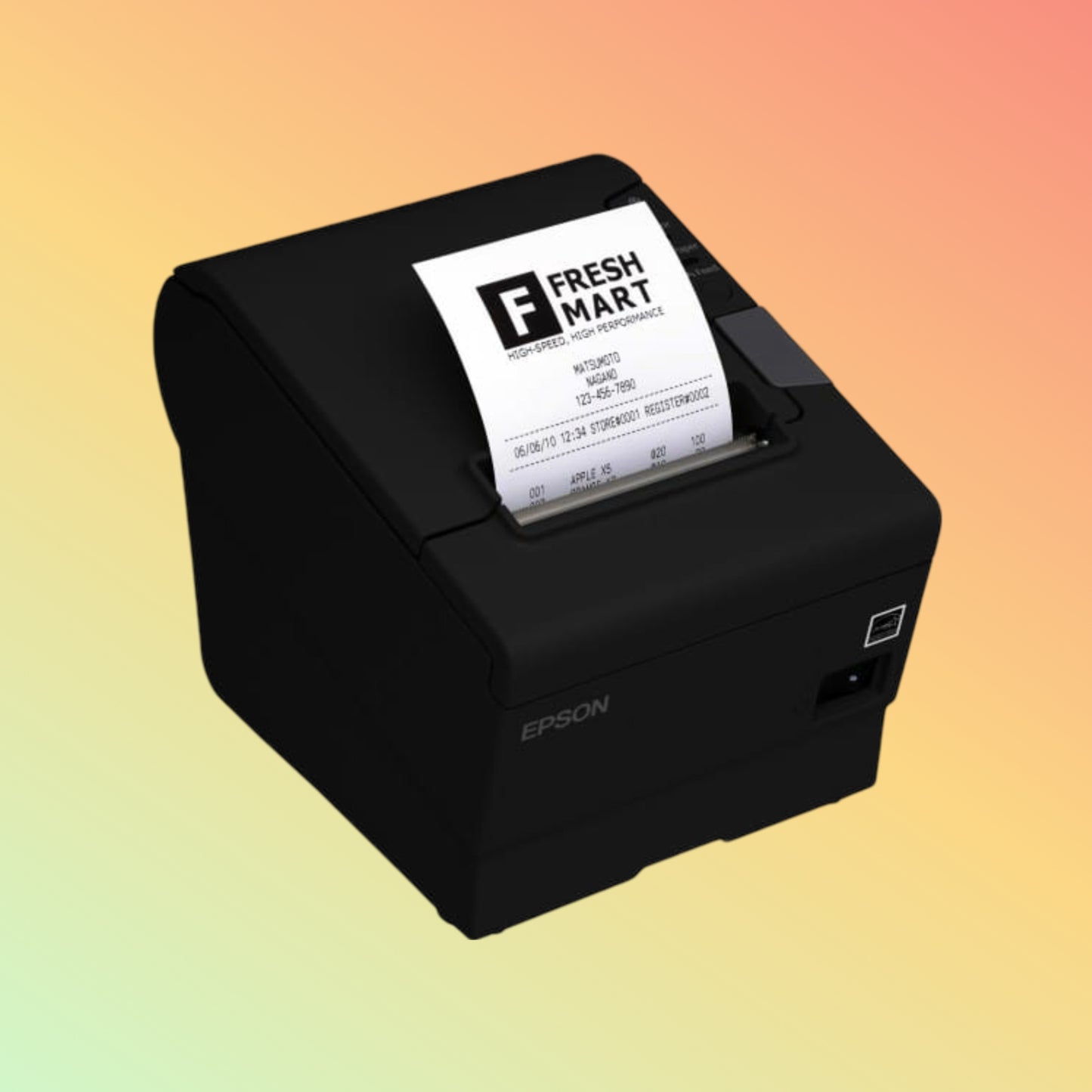 "Epson TM-T88V Ethernet Receipt Printer front view"