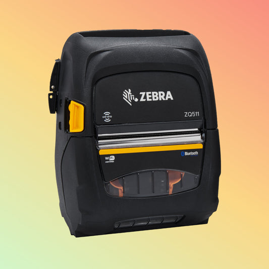 alt="Zebra ZQ511 portable printer for field services and retail environments