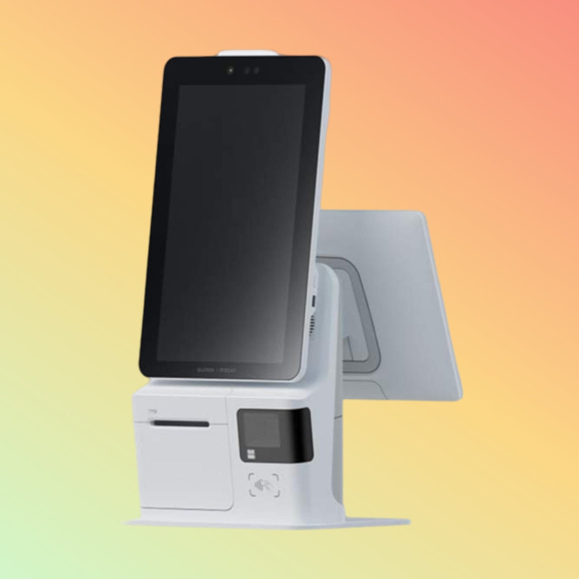 "Wall-mounted or countertop Sunmi K2 Mini for seamless customer interactions."