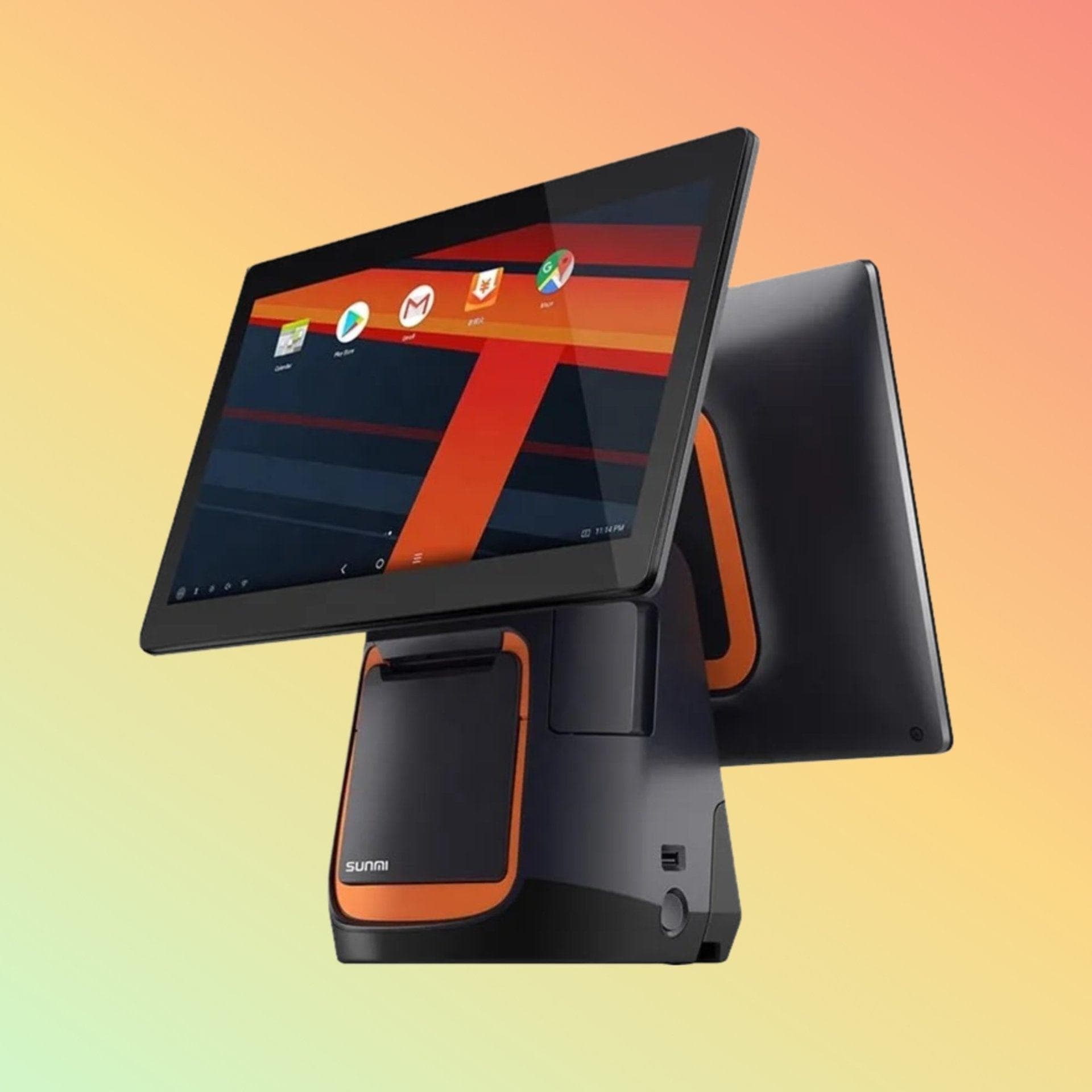 Sunmi T2S POS Terminal Dual Screen - Features dual 15.6" touchscreens, perfect for interactive and customer-facing applications.