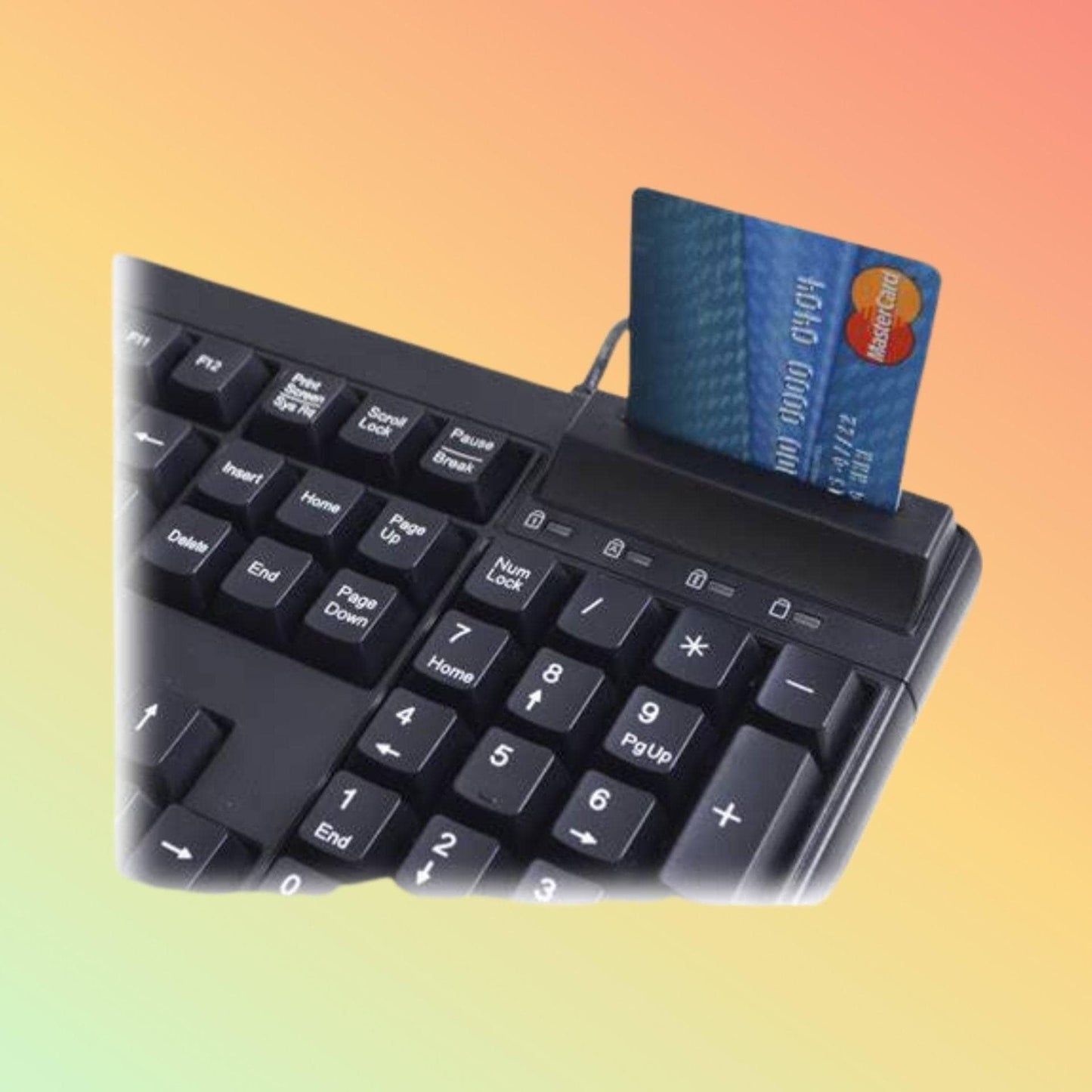 "Full-sized Epos K104Keys-SCR keyboard for secure transactions"