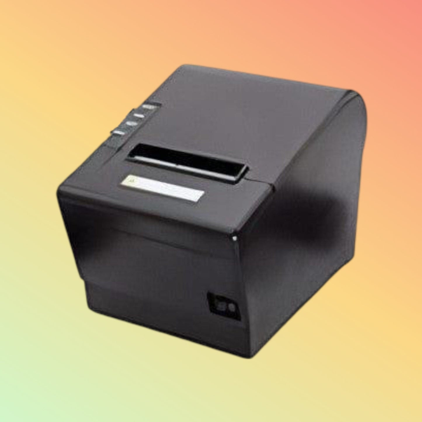 "Sleek Postech PT-R88VI receipt printer, robust metal frame, optimizes transaction times in retail and hospitality environments."