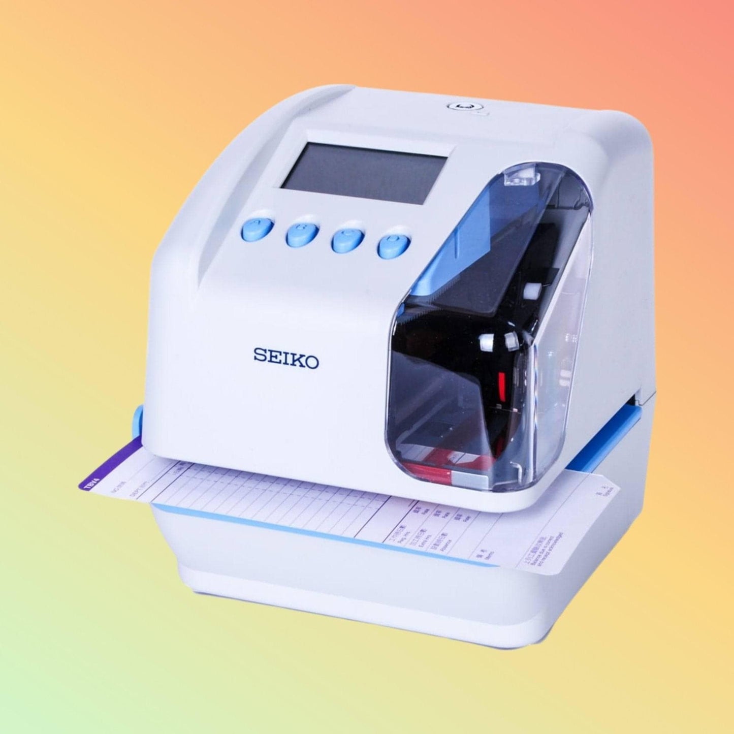 "Versatile Time & Date Stamp TP-50 with 2-line printing mechanism"